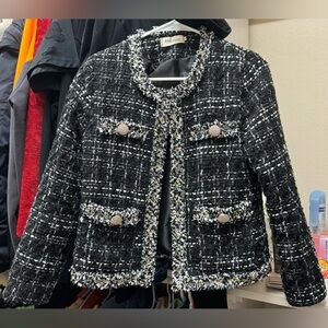 Tweed Jacket with jewel buttons/ size M